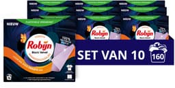 Robijn - black Velvet Wasmiddeldoekjes - 160 wasstrips - Voordeelverpakking — thumbnail 1