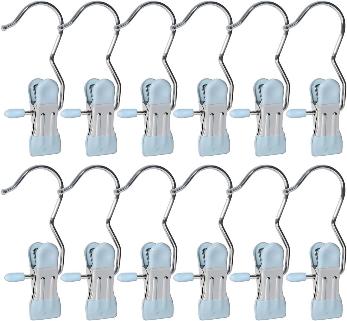 30 stuks dubbele kopklem wasknijpers - Ruimtebesparende multifunctionele hangers voor kleding en accessoires — afbeelding 1