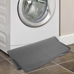 Wasmachine Beschermmat - Droger Mat Lekbak - Apparaat Beschermen - Antislip Opstaande Rand - 60x60 cm - Grijs — thumbnail 4