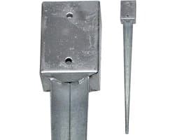 Grondanker - Paalhouder - Stevig Fundament - Warmbad Verzinkt - 900 mm - Zilverkleurig