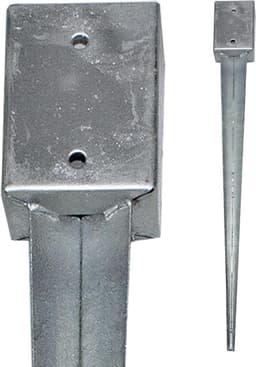 Grondanker - Paalhouder - Stevig Fundament - Warmbad Verzinkt - 900 mm - Zilverkleurig — thumbnail 1