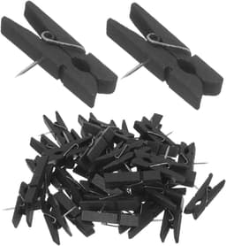 Decoratieve Punaises - Met Clips - Foto's Ophangen - Rustieke Stijl - 50 Stuks - Zwart — thumbnail 1