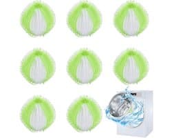 Set van 8 anti-haarballen voor wasmachine, verwijdert dierenharen, herbruikbaar, filterballen voor haren en haren voor katten, honden, wasaccessoires, verwijdert alle haren en pluisjes