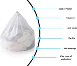 Allecto - Wasnet - Kleding - Herbruikbaar - 50 x 60 cm - Dichte mesh - Voor wasmachine - 2 stuks — thumbnail 2