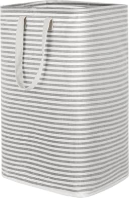 Wasmand, Grote Opvouwbare Waterdichte Wasmanden met Verlengde Handgrepen, Laundry Basket, Dirty Clothes Washing Basket voor Kleding, Slaapkamer, Blauw, Grijs, 75L — thumbnail 1