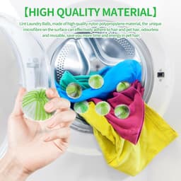 12-delige haarvangers voor wasmachine - wasbol - wasbollen voor wasmachine – Herbruikbare pluizenballen voor de wasmachine – Dierenhaarvanger – Voor het verwijderen van dierenhaar – Kunststof – Groen — thumbnail 3