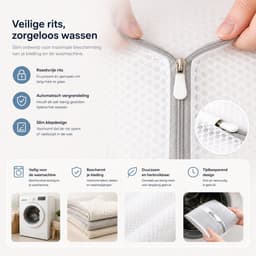 BOTC Waszakken - Wasnetten - Set van 3 - 30x40cm - Bescherm je Wasgoed en Wasmachine - Wit — thumbnail 2