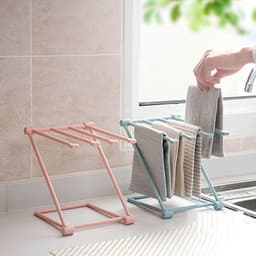 Dailygoods- Vaatdoekhouder Opvouwbaar - Vaatdoek Droogrek - 4 Armen - Multifunctioneel - Kunststof - Ruimtebesparend - Keukenrek — thumbnail 4