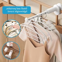 2-Pack Draagbaar Reis Droogrek - Uittrekbaar en Vouwbaar voor Binnen en Buiten, Ideaal voor Kamperen en Appartementen — thumbnail 5
