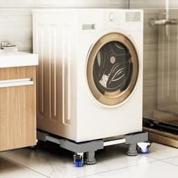 Wasmachine Verhoger op Wielen – Verstelbaar Onderstel – Anti-Trilling – 300 kg – 41,5-65 cm — thumbnail 5