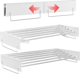 QUOVO® Wanddroogrek - Wasrek - Droogrek- Wit-11cm x 80cm x 41cm — thumbnail 3