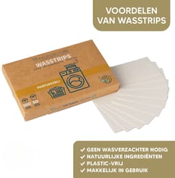 Milieuvriendelijke Wasstrips - Parfumvrij 100 Wasbeurten Incl. Wasverzachter – Wasmiddeldoekjes Wasdoekjes – Detergent sheets - Vegan — thumbnail 2