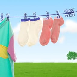 Draagbare Waslijn - Reis Waslijn - Kleding Drogen - Met 12 Klemmen - Tot 380cm - Grijs — thumbnail 4