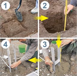 Paalanker - Grondanker H-anker - Houtconstructie Bouwen - Stabiele Verbinding - 10 stuks 600mm - Zwart — thumbnail 5