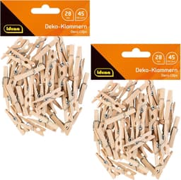 Houten Knijpers - Wasknijpers Set - Kleding Drogen - Natuurlijk Hout - 24 Stuks - Bruin — thumbnail 2