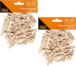 Houten Knijpers - Wasknijpers Set - Kleding Drogen - Natuurlijk Hout - 24 Stuks - Bruin — thumbnail 4