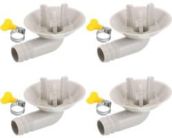 Afvoerslang Connector - Slangaansluiting Condens - Airco Onderhoud - Universele Pasvorm - 25 Mm Diameter - Wit