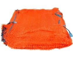 Netzakken - Raschel zakken - Vervoeren goederen - Met trekkoord - 50 x 78 cm - Oranje