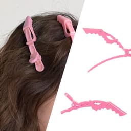 Krokodil Clips - Haar Styling Klem - Haar Verdelen - Antislip Grip - 10 Stuks - Zwart — thumbnail 2