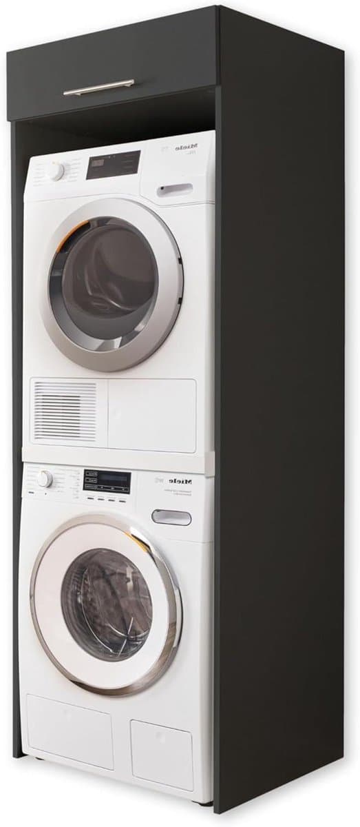 Wasmachinekast - Drogerkast Overbouw - Ruimte Besparen - Efficiënte Opslag - 675 x 200 cm - Antraciet — afbeelding 1