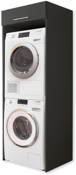Wasmachinekast - Drogerkast Overbouw - Ruimte Besparen - Efficiënte Opslag - 675 x 200 cm - Antraciet — thumbnail 1