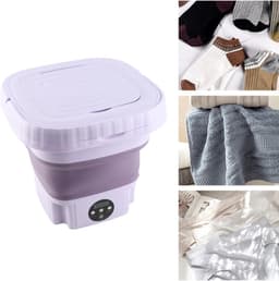 Draagbare Opvouwbare Wasmachine 11L – Automatische Mini Wasmachine met Afvoerslang – Compacte Reiswasmachine voor Camping, Reizen en Kleine Woningen — thumbnail 3