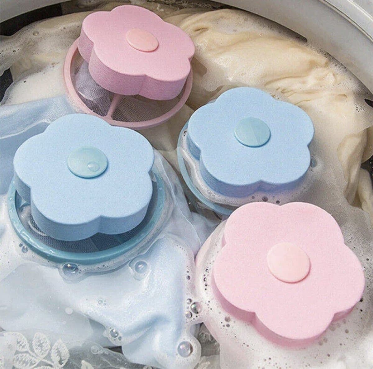 Wasmachine filter - haar filter voor wasmachine - Wasmachine reiniger - Wasmachine vuilreiniger - Wasmachine cleaner - Herbruikbaar - Wasfilter - Vuil verwijderen - Drijvend vangnet - Haarvanger - Haar vanger - Ontstopper - haar Vangnet — afbeelding 1