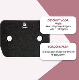 Fyveli - BG Filter Alternatief Miele T1 drogers - 1 stuk - 210x155x30mm — thumbnail 3