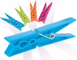 Wasknijpers - 32x stuks - gekleurde knijpers / wasspelden - Kunstof — thumbnail 4