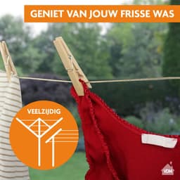 LaundrySpecialist Waslijn - Waslijndraad - Wasdraad - Waslijndraad met stalen kern - 35 meter met stalen kern - Blauw — thumbnail 5