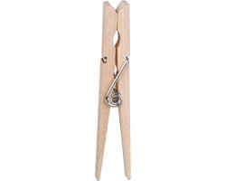 Urban Living Basic plus Size wasknijpers - 40x - bamboe - 8 cm — thumbnail 3