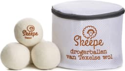 Texel Wollen Drogerballen XL 6 stuks in opbergzak met rits – Wasdrogerballen - Wasbollen - Droogballen - Duurzaam was drogen - Texelse wol en Merinowol — thumbnail 1