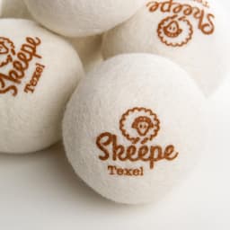 Texel Wollen Drogerballen XL 6 stuks in opbergzak met koord – Wasdrogerballen - Wasbollen - Droogballen - Duurzaam was drogen - Texelse wol en Merinowol — thumbnail 4