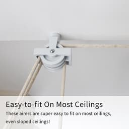 Droogrek Ophangbaar - Plafond Wasrek - Wit - 1.2m — thumbnail 4