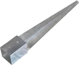 vidaXL - Grondpinnen - 2 - st - 10x10x76 - cm - gegalvaniseerd - staal - zilverkleurig — thumbnail 3