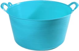 Plasticforte flexibele emmer/kuip - blauw - kunststof - rond - 26 liter - 49 x 44 x 27 cm - wasmanden - tuinafval - speelgoed — thumbnail 1