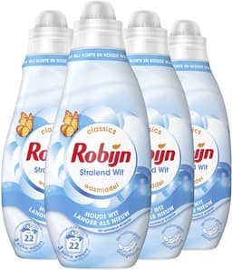 Robijn - Vloeibaar Wasmiddel - Klein & Krachtig - Stralend Wit -4 flessen -88 Wasbeurten - Vooordeelverpakking — thumbnail 3