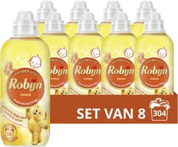 Robijn - Wasverzachter - Zwitsal - 8 flessen -304 wasbeurten - Voordeelverpakking — thumbnail 1