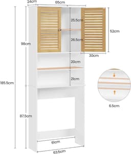 ApexArte® Wasmachine Kast - Meubel Verhoger - Wasdroger Ombouw — thumbnail 5