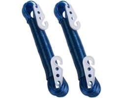 Lifetime Clean Waslijn - 2x - 20 meter - PVC - blauw - drooglijn / waslijndraad - wasgoed ophangen - met 2 haakjes
