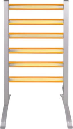 Elektrisch Droogrek - Elektrische Handdoekradiator - Handdoekhouder - Vrijstaand of Aan De Muur Gemonteerd - Handdoekverwarmer met 6 Staven voor Kleding en Handdoeken - Aluminium - Grijs — thumbnail 1