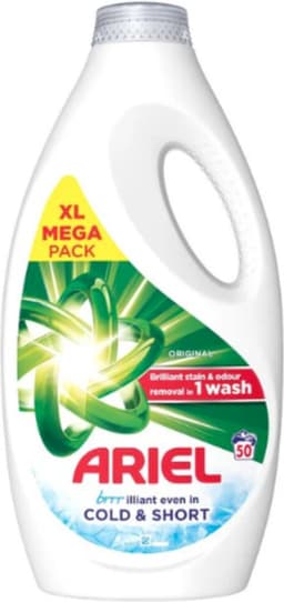 Ariel - Wasmiddel Original Cold & Short 80 Wasbeurten - 4 x 2,64 liter - Voordeelverpakking — thumbnail 3