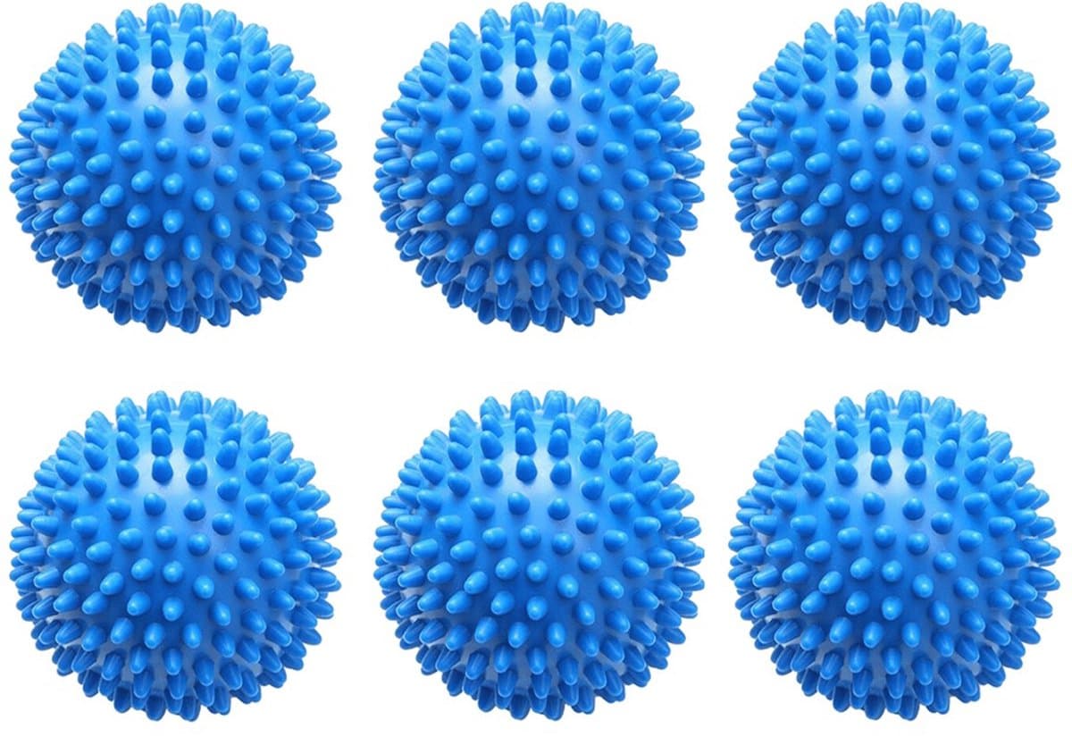 Droger Ballen PVC – Herbruikbare Wasdroger Bollen – Snellere Droogtijd – - Wasbollen - 6 stuks — afbeelding 1