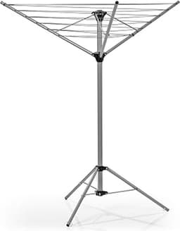 DailySupplies® Droogmolen met Voet voor Camping & Thuis - Wasrek Staand - Droogrek Inklapbaar - Grijs — thumbnail 1