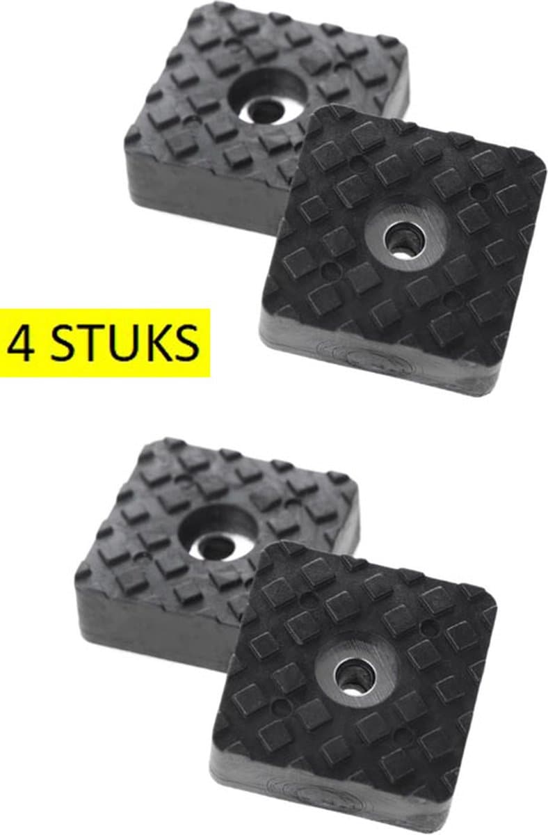 Actie4you® - Rubberen Voetjes - Vierkant - Rubber Dopje - Meubelonderzetter - Onderzetters -Trillingsdemper - Anti Slip - 22x22mm – 4 Stuks - Zwart — afbeelding 1