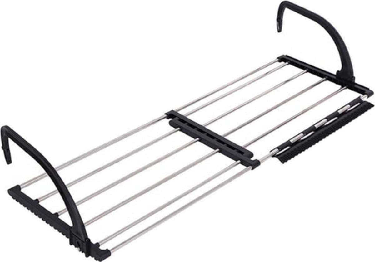 Droogrek Hangend - Wasrek Uitklapbaar - Wanddroogrek - Hangdroogrek - Deur - Balkon - Radiator - Met Sokkenrekje — afbeelding 1