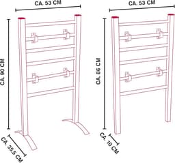 Elektrische handdoekradiator met 6 stangen - Vrijstaand en Wandgemonteerd - Aluminium Grijs - Handdoekverwarmer voor Badkamer — thumbnail 4