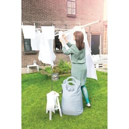 Brabantia Essential Droogmolen - met Beschermhoes en Betonanker - 40 m - Metallic Grey — thumbnail 5