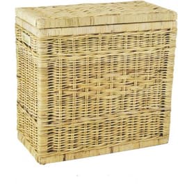 Wasmand - Duo - Naturel - 2 vakken - 67x35xH65 - Riet - Rotan - Rechthoek — thumbnail 2
