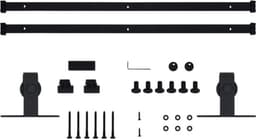 vidaXL - Ophangset - voor - minischuifdeur - 200 - cm - koolstofstaal — thumbnail 5
